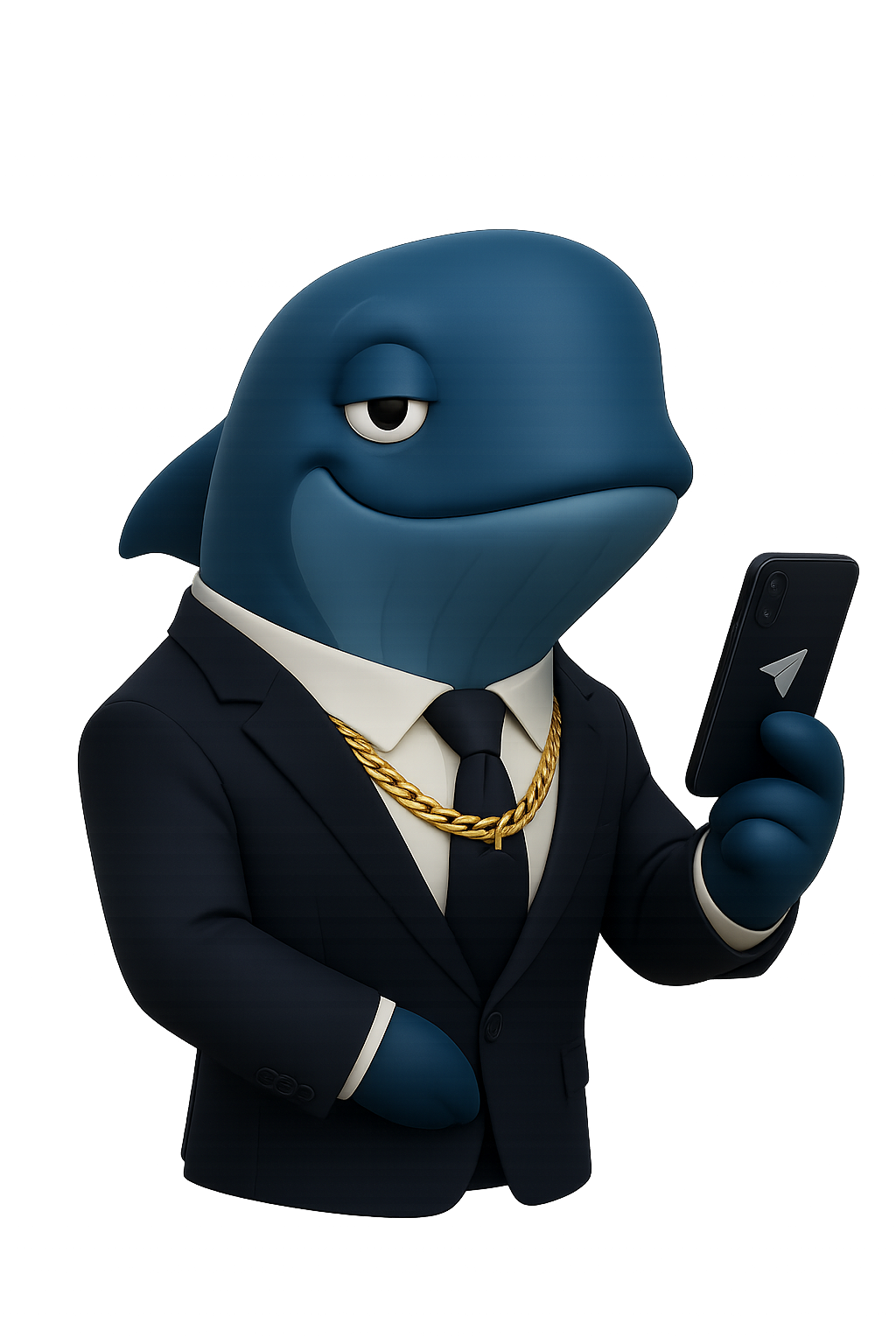 Crypto Mozart Whale Mascot - Trading Education